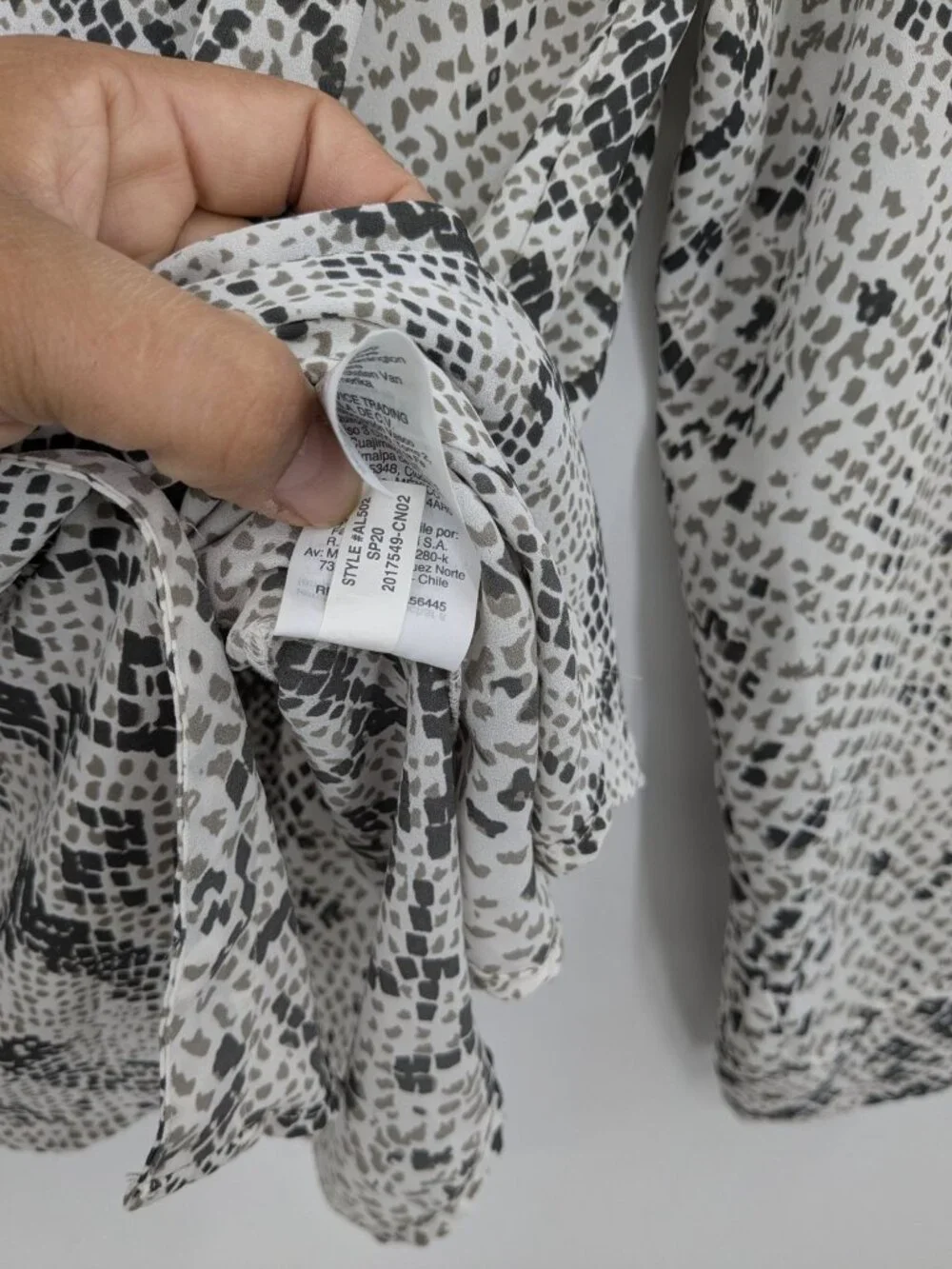 J.Crew Snake Print Button Front Top Long Sleeve Lightweight Office Career Medium